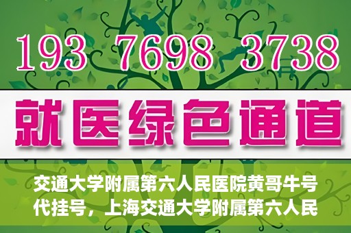 交通大学附属第六人民医院黄哥牛号代挂号，上海交通大学附属第六人民医院黄哥牛号代挂号攻略