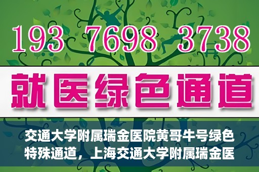 交通大学附属瑞金医院黄哥牛号绿色特殊通道，上海交通大学附属瑞金医院黄哥牛号，绿色特殊通道揭秘