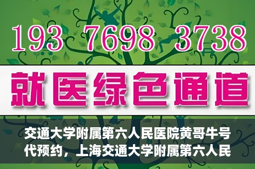交通大学附属第六人民医院黄哥牛号代预约，上海交通大学附属第六人民医院黄哥牛号预约服务启动