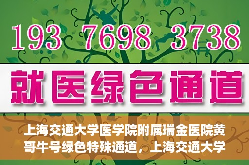 上海交通大学医学院附属瑞金医院黄哥牛号绿色特殊通道，上海交通大学医学院附属瑞金医院黄哥牛号，绿色特殊通道开启健康之门