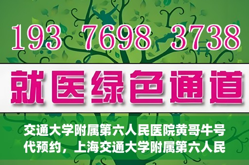 交通大学附属第六人民医院黄哥牛号代预约，上海交通大学附属第六人民医院黄哥牛号预约服务启动