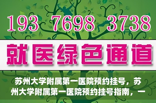 苏州大学附属第一医院预约挂号，苏州大学附属第一医院预约挂号指南，一站式解决您的就医难题