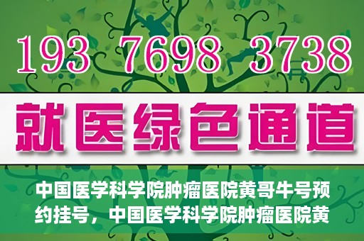 中国医学科学院肿瘤医院黄哥牛号预约挂号，中国医学科学院肿瘤医院黄哥牛号预约挂号攻略，一站式解决您的挂号难题