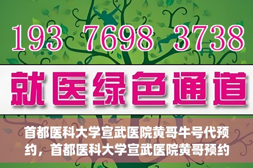 首都医科大学宣武医院黄哥牛号代预约，首都医科大学宣武医院黄哥预约代挂号服务解析