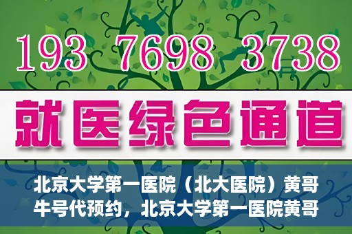北京大学第一医院（北大医院）黄哥牛号代预约，北京大学第一医院黄哥牛号预约服务解析