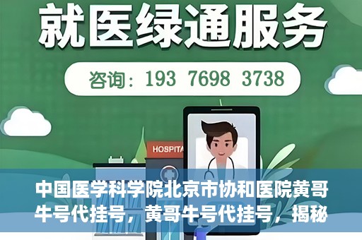 中国医学科学院北京市协和医院黄哥牛号代挂号，黄哥牛号代挂号，揭秘中国医学科学院北京市协和医院挂号背后的故事