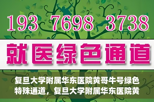 复旦大学附属华东医院黄哥牛号绿色特殊通道，复旦大学附属华东医院黄哥牛号，绿色特殊通道开启健康之门