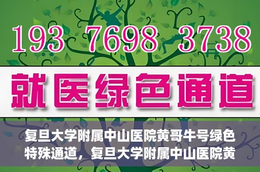 复旦大学附属中山医院黄哥牛号绿色特殊通道，复旦大学附属中山医院黄哥牛号，绿色特殊通道开启健康之门