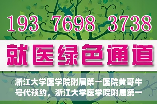 浙江大学医学院附属第一医院黄哥牛号代预约，浙江大学医学院附属第一医院黄哥牛号预约攻略揭秘