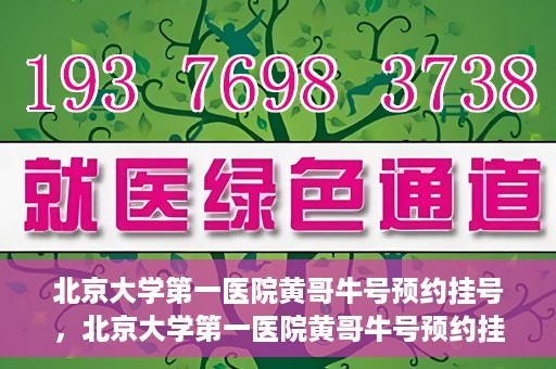 北京大学第一医院黄哥牛号预约挂号，北京大学第一医院黄哥牛号预约挂号攻略，轻松挂号，无忧就医体验