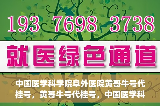 中国医学科学院阜外医院黄哥牛号代挂号，黄哥牛号代挂号，中国医学科学院阜外医院便捷就医新途径