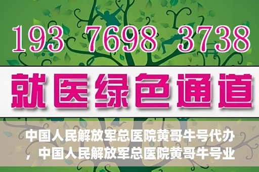 中国人民解放军总医院黄哥牛号代办，中国人民解放军总医院黄哥牛号业务代办揭秘