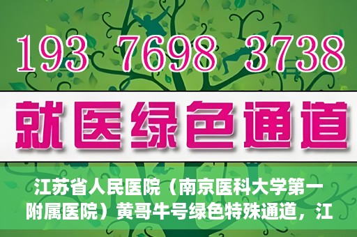 江苏省人民医院（南京医科大学第一附属医院）黄哥牛号绿色特殊通道，江苏省人民医院绿色特殊通道，黄哥牛号的医疗速度与温情服务
