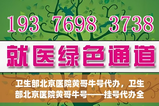 卫生部北京医院黄哥牛号代办，卫生部北京医院黄哥牛号——挂号代办全攻略