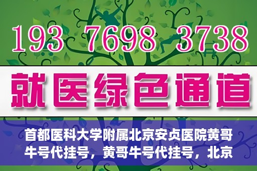 首都医科大学附属北京安贞医院黄哥牛号代挂号，黄哥牛号代挂号，北京安贞医院挂号新途径探索