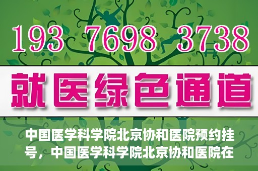 中国医学科学院北京协和医院预约挂号，中国医学科学院北京协和医院在线预约挂号攻略