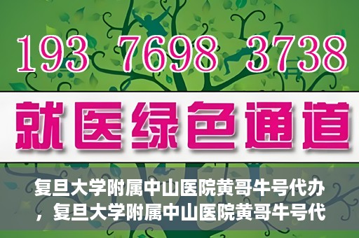 复旦大学附属中山医院黄哥牛号代办，复旦大学附属中山医院黄哥牛号代办，权威医疗资源的深度解读与便捷服务体验