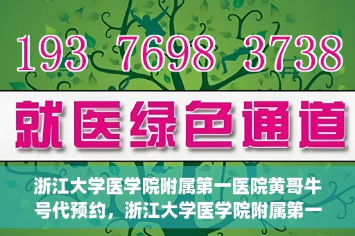 浙江大学医学院附属第一医院黄哥牛号代预约，浙江大学医学院附属第一医院黄哥牛号预约攻略揭秘