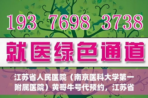江苏省人民医院（南京医科大学第一附属医院）黄哥牛号代预约，江苏省人民医院（南京医科大学第一附属医院）黄哥牛号预约服务解析