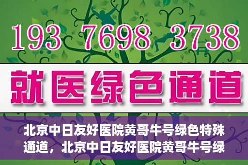 北京中日友好医院黄哥牛号绿色特殊通道，北京中日友好医院黄哥牛号绿色就医特殊通道解析