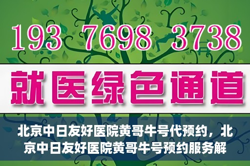 北京中日友好医院黄哥牛号代预约，北京中日友好医院黄哥牛号预约服务解析