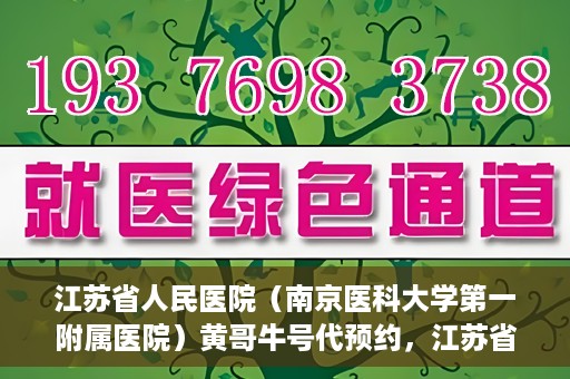 江苏省人民医院（南京医科大学第一附属医院）黄哥牛号代预约，江苏省人民医院（南京医科大学第一附属医院）黄哥牛号预约服务解析
