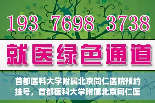 首都医科大学附属北京同仁医院预约挂号，首都医科大学附属北京同仁医院预约挂号攻略与指南