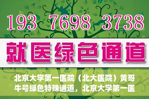 北京大学第一医院（北大医院）黄哥牛号绿色特殊通道，北京大学第一医院绿色特殊通道，黄哥牛号的探索与实践