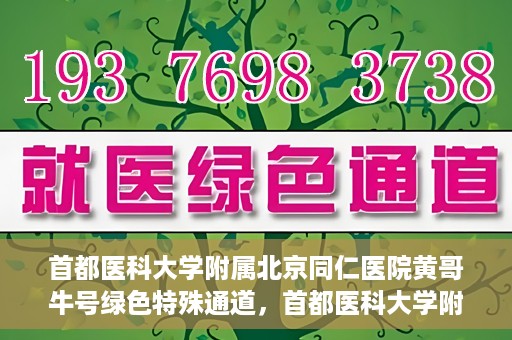 首都医科大学附属北京同仁医院黄哥牛号绿色特殊通道，首都医科大学附属北京同仁医院黄哥牛号，绿色特殊通道开启健康之门