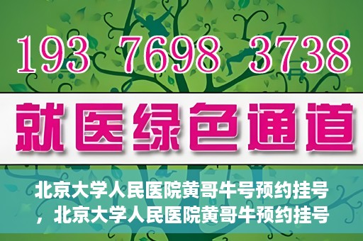 北京大学人民医院黄哥牛号预约挂号，北京大学人民医院黄哥牛预约挂号攻略，轻松预约，便捷就医
