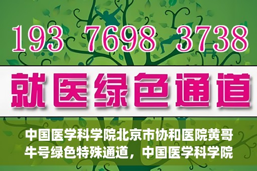 中国医学科学院北京市协和医院黄哥牛号绿色特殊通道，中国医学科学院北京市协和医院黄哥牛号，绿色特殊通道开启健康之门
