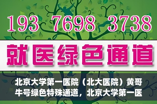 北京大学第一医院（北大医院）黄哥牛号绿色特殊通道，北京大学第一医院绿色特殊通道，黄哥牛号的探索与实践