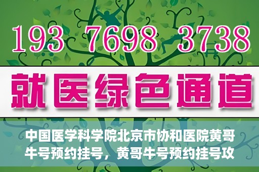 中国医学科学院北京市协和医院黄哥牛号预约挂号，黄哥牛号预约挂号攻略，中国医学科学院北京市协和医院就医指南
