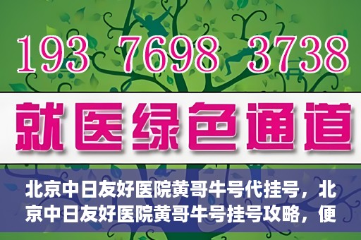 北京中日友好医院黄哥牛号代挂号，北京中日友好医院黄哥牛号挂号攻略，便捷代挂号服务解析