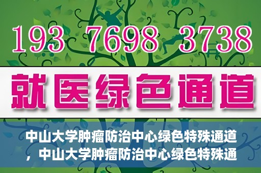 中山大学肿瘤防治中心绿色特殊通道，中山大学肿瘤防治中心绿色特殊通道，守护生命，快速通行之道