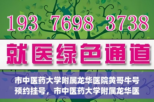 市中医药大学附属龙华医院黄哥牛号预约挂号，市中医药大学附属龙华医院黄哥牛号预约挂号攻略，一站式解决您的挂号需求