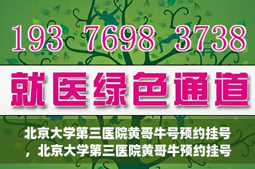 北京大学第三医院黄哥牛号预约挂号，北京大学第三医院黄哥牛预约挂号攻略，轻松预约专家号