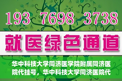 华中科技大学同济医学院附属同济医院代挂号，华中科技大学同济医院代挂号服务解析