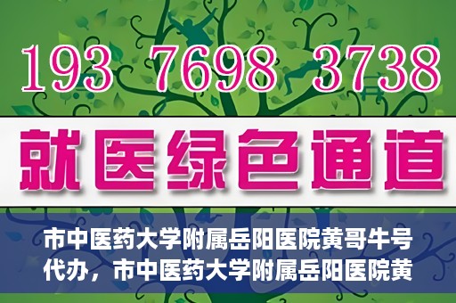 市中医药大学附属岳阳医院黄哥牛号代办，市中医药大学附属岳阳医院黄哥牛号代办，一站式医疗服务的信赖之选