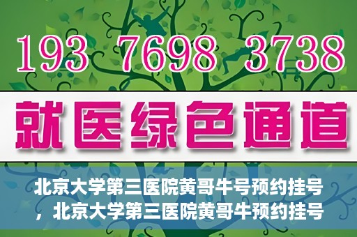 北京大学第三医院黄哥牛号预约挂号，北京大学第三医院黄哥牛预约挂号攻略，轻松预约专家号