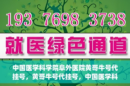 中国医学科学院阜外医院黄哥牛号代挂号，黄哥牛号代挂号，中国医学科学院阜外医院便捷就医新途径