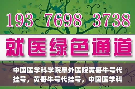 中国医学科学院阜外医院黄哥牛号代挂号，黄哥牛号代挂号，中国医学科学院阜外医院便捷就医新途径