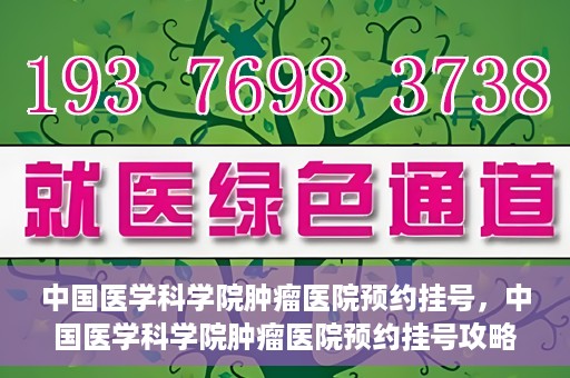 中国医学科学院肿瘤医院预约挂号，中国医学科学院肿瘤医院预约挂号攻略，一站式解决您的就医难题