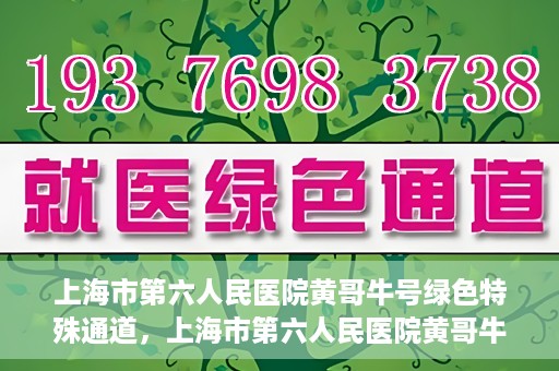 上海市第六人民医院黄哥牛号绿色特殊通道，上海市第六人民医院黄哥牛号，绿色特殊通道开启