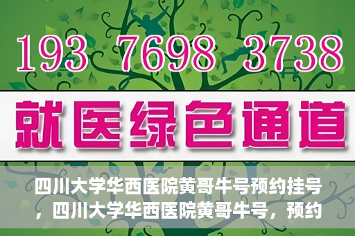 四川大学华西医院黄哥牛号预约挂号，四川大学华西医院黄哥牛号，预约挂号攻略与指南