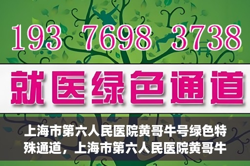 上海市第六人民医院黄哥牛号绿色特殊通道，上海市第六人民医院黄哥牛号，绿色特殊通道开启