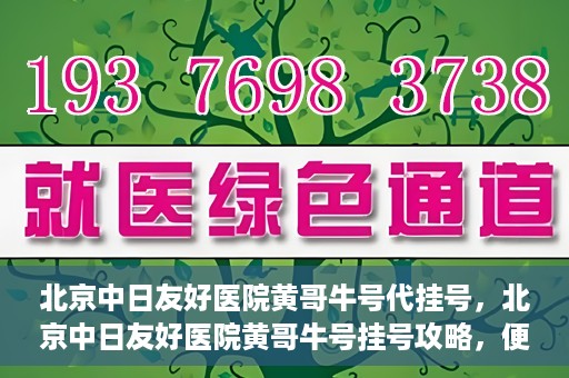 北京中日友好医院黄哥牛号代挂号，北京中日友好医院黄哥牛号挂号攻略，便捷代挂号服务解析