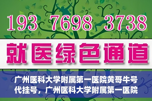 广州医科大学附属第一医院黄哥牛号代挂号，广州医科大学附属第一医院黄哥挂号攻略，轻松解决代挂号问题