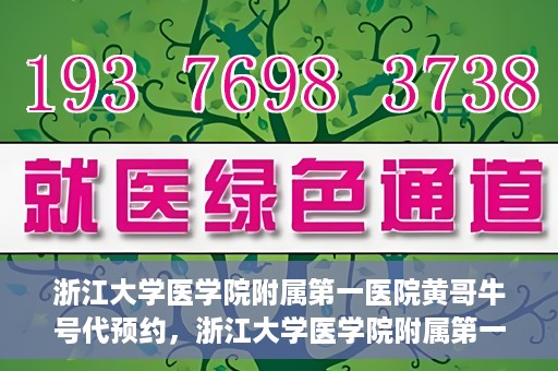 浙江大学医学院附属第一医院黄哥牛号代预约，浙江大学医学院附属第一医院黄哥牛号预约攻略揭秘