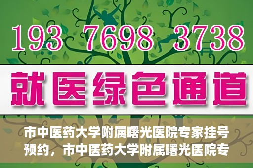 市中医药大学附属曙光医院专家挂号预约，市中医药大学附属曙光医院专家挂号预约攻略，一站式预约服务体验